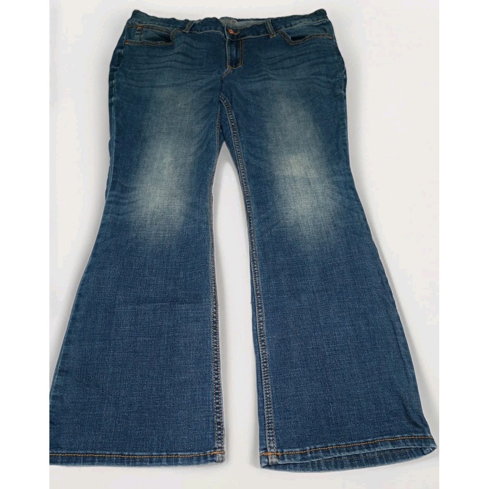 Wrangler Womens 22W x 32 Bootcut Jeans Stretch Western Blue Denim Plus Size